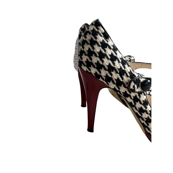 Steve Madden Black and White Houndstooth Heels - Picture 5 of 10